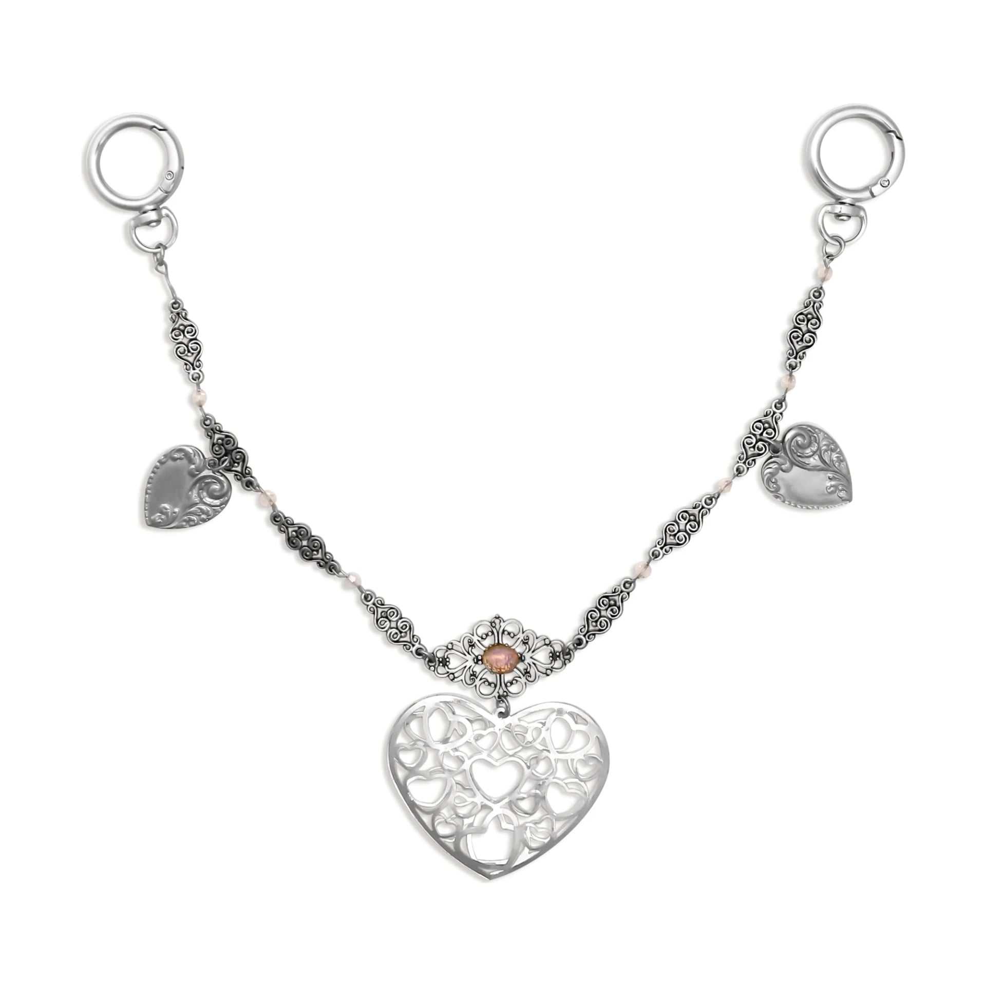 Filigree Heart Purse Chain